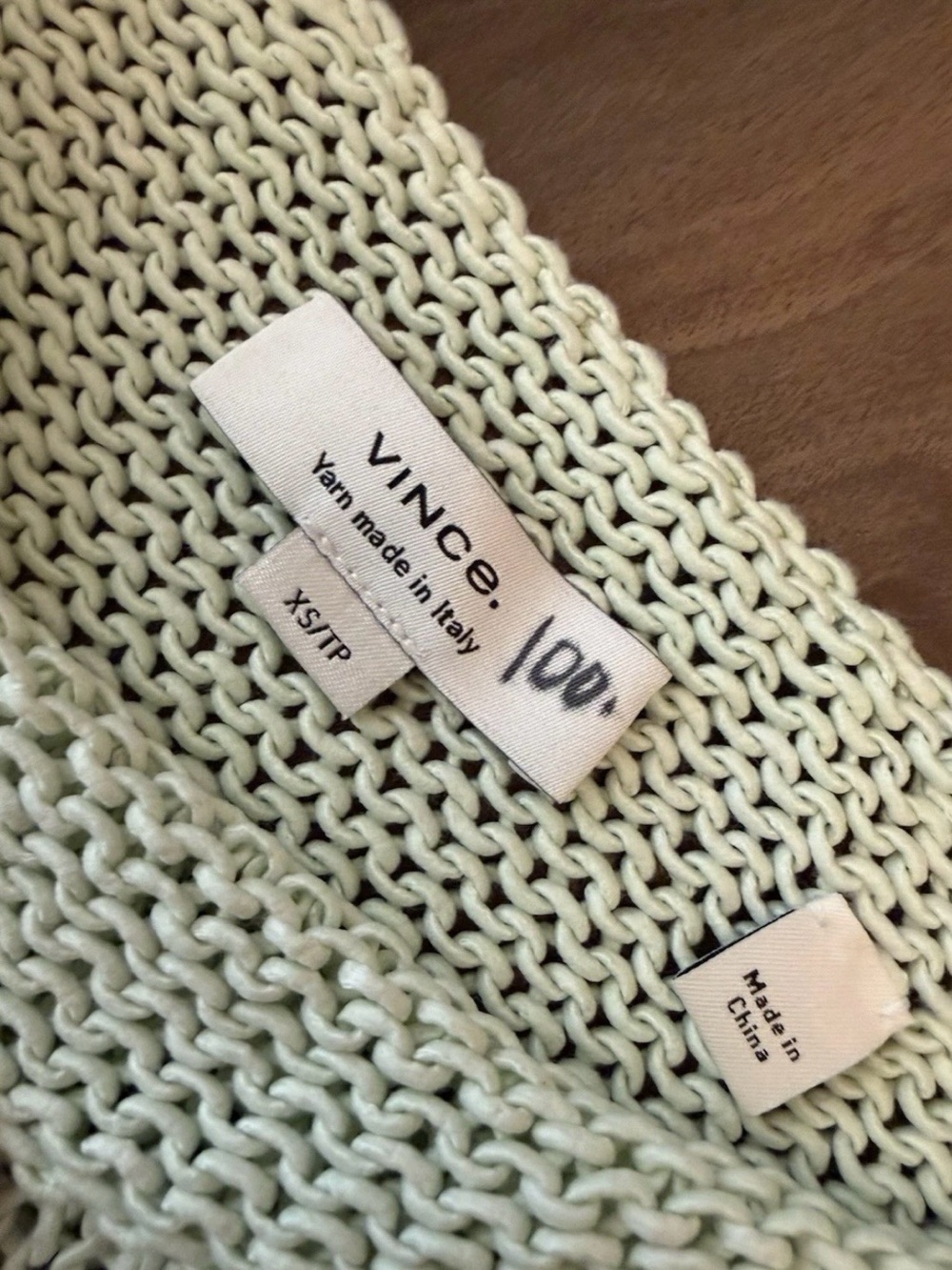 Vince Dip Dye Cotton Blend Sweater Size XS - Picture 5 of 6